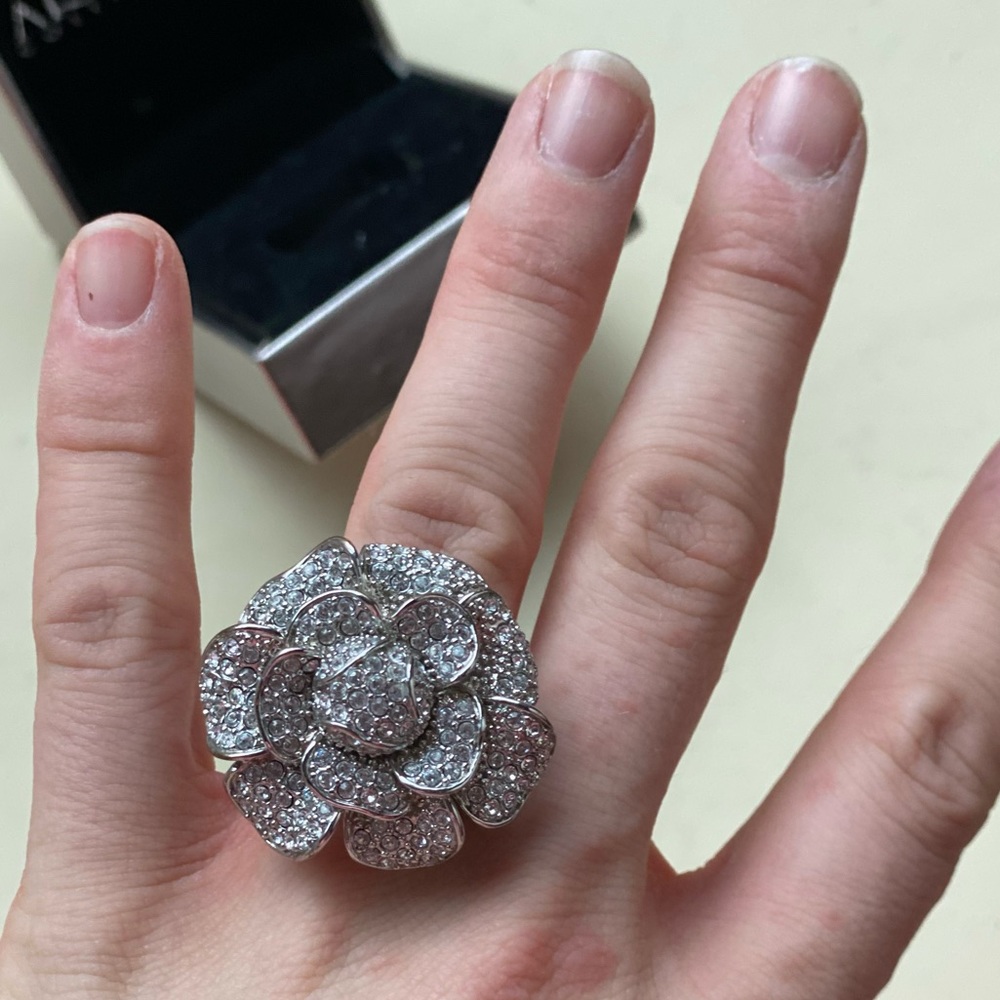 Sterling Silver Floral Statement Ring
